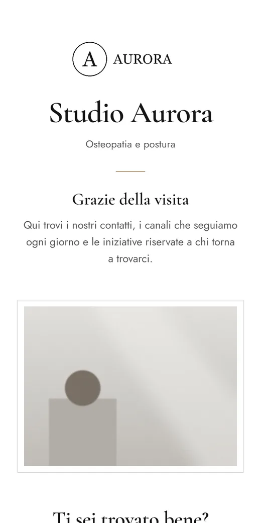 Pagina in stile Minimal Premium, esempio